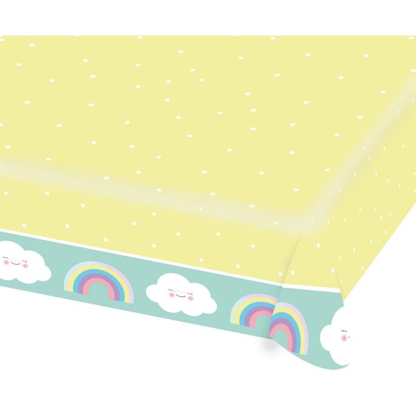 suesse-wolkenwelt-tischdecke-175-x-115m-1 Tischdecke Papier Regenbogen/Wolke 1,75 x 1,15m