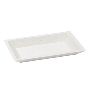 Holztablett Weiß 25x16x3cm - 1 Stk