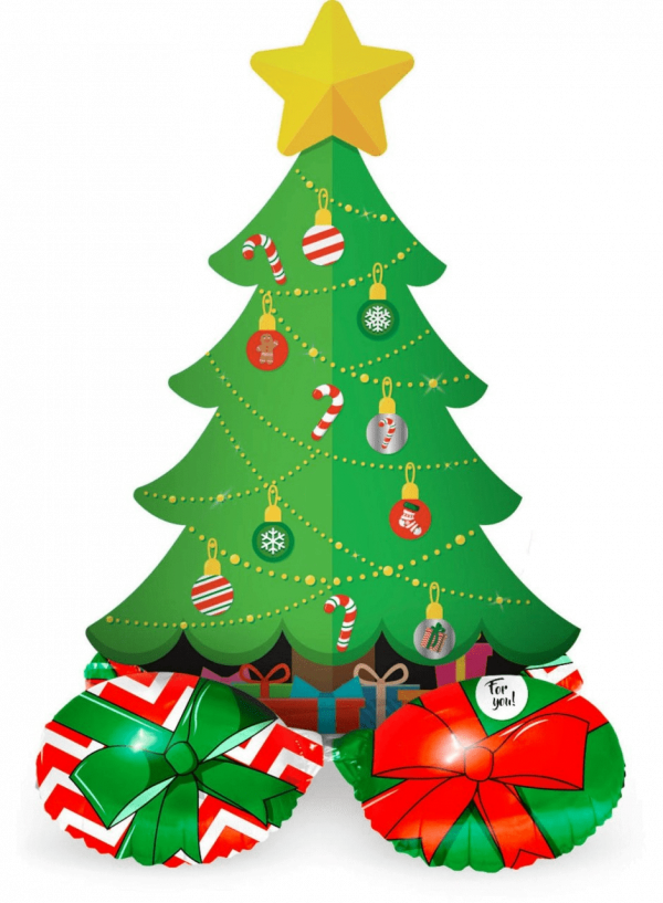 Air Filled Weihnachtsbaum Christmas Eve Folienballon 81cm