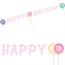 Partykette Happy Birthday Pastel Papier 150 x 13,8 cm