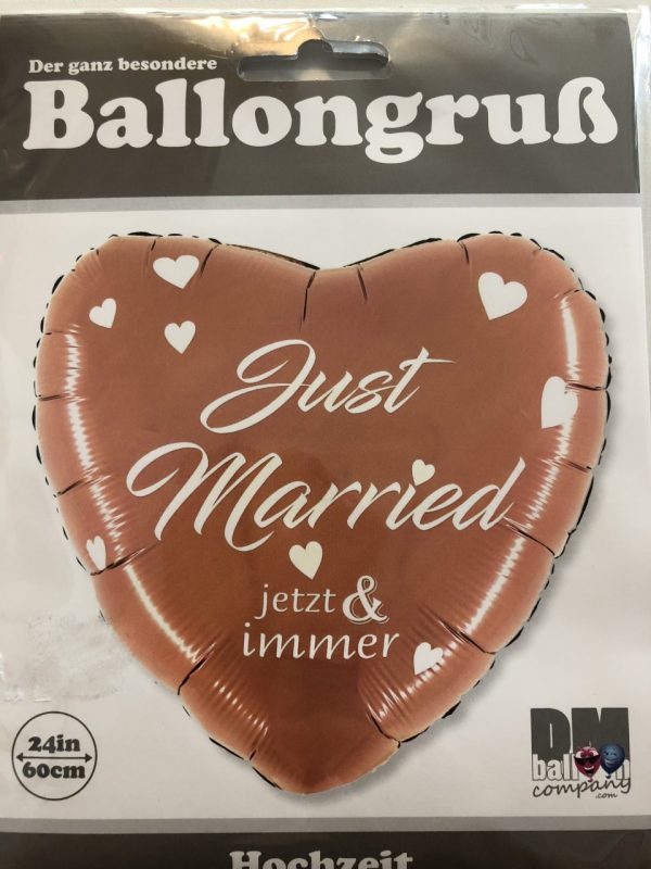 DM Ballon Company Folienballon "Just Married", 60cm