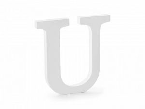 Buchstabe Holz "U" weiß, 20.5x20cm