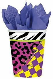 8 Becher Totally 80's Papier 266 ml