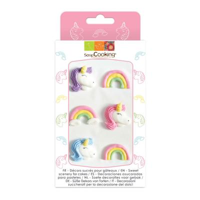 Scrap Cooking Zuckerdekoration Einhorn/Regenbogen