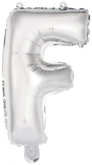 Folienballon Air-Filled "F" silber