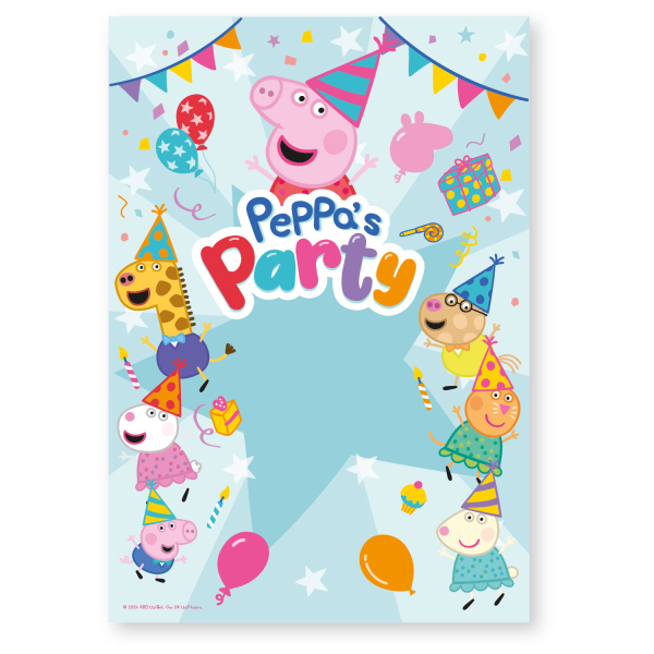 Wandhintergrund Peppa Pig Stoff 2 m x 1,4 m