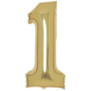 Folienballon Large 1 White Gold 82cm