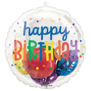 Folienballon Insider Rainbow Birthday, 50cm
