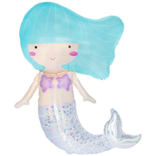 Folienballon Large Shape Colourful Mermaid 71cm