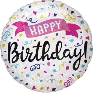 Happy Birthday Sparkle Banner Folienballon 45 cm