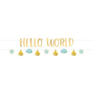 Letter Banner Kit Oh Baby Boy 2 Parts Papier 176,8 x 17,8 cm