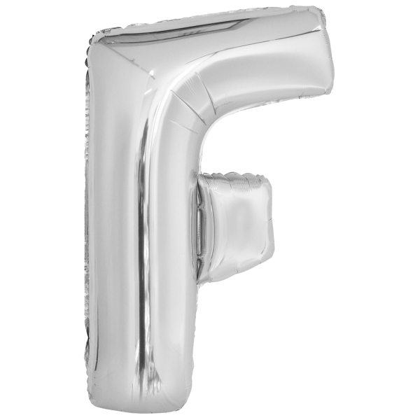 4022816-9909555-2-3-600 Folienballon SuperShape Buchstabe F Silber, 53cm x 81cm