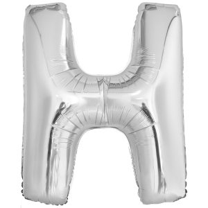 Folienballon SuperShape Buchstabe H Silber,85 cm x 67 cm