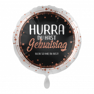 Folienballon "Hurra Geburtstag"  43cm