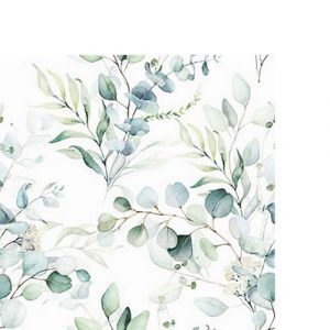 20 kleine Cocktailservietten Eucalyptus All Over - Blätter vom Eukalyptus 25x25cm