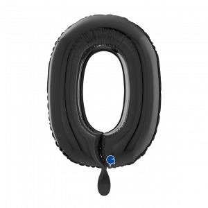 Folienballon Medium 0 Schwarz 66cm