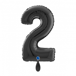 Folienballon Medium 2 Schwarz 66cm