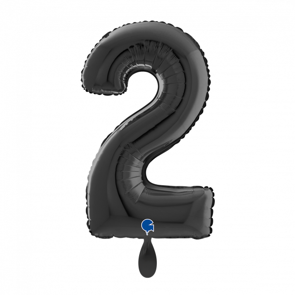 Folienballon Medium 2 Schwarz 66cm