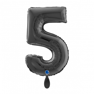 Folienballon Medium 5 Schwarz 66cm