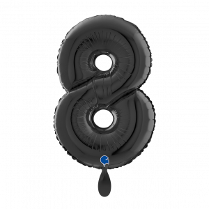 Folienballon Medium 8 Schwarz 66cm
