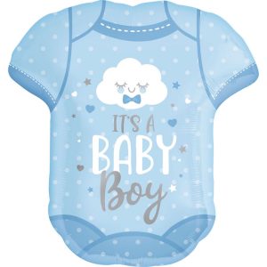 SuperShape Baby Boy Onesie Folienballon 55 cm x 60 cm