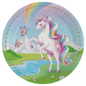 8 Teller Unicorn Dreams Papier 23 cm