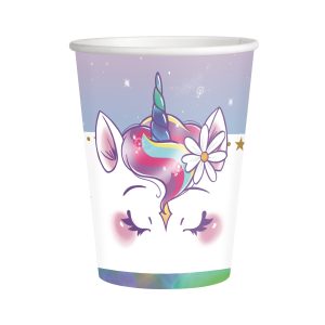 8 Becher Unicorn Dreams Papier 250 ml