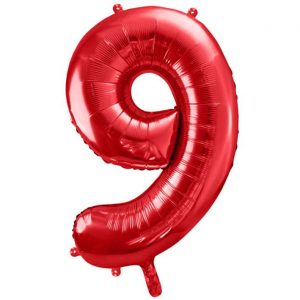 Folienballon Large 9 Rot 86cm