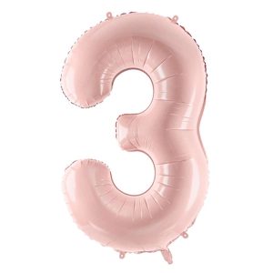 Folienballon Medium 3 Pastelrosa 72 cm