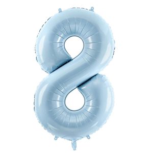 Folienballon Medium 8 Pastelblau 72 cm