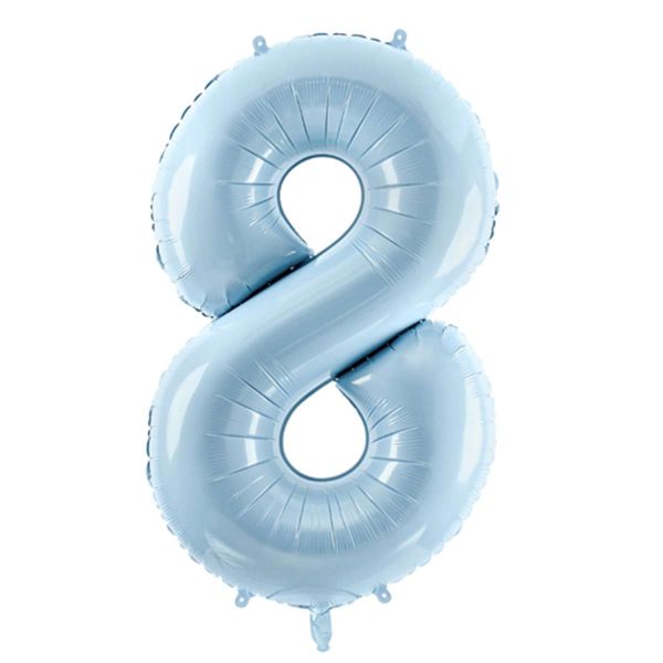 Folienballon Medium 8 Pastelblau 72 cm