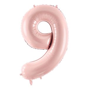 Folienballon Medium 9 Pastelrosa 72 cm