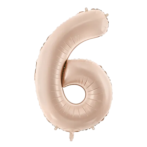 Folienballon Medium 6 Dunkelbeige 72 cm