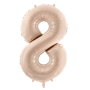 Folienballon Medium 8 Dunkelbeige 72 cm