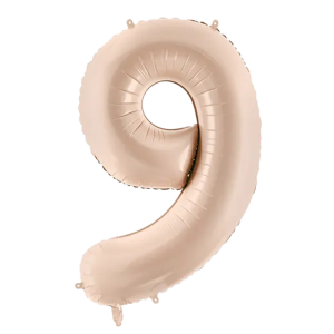 Folienballon Medium 9 Dunkelbeige 72 cm