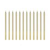 12 Geburtstagskerzen, Gold, 14 cm