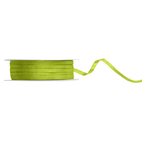 Geschenkband / Satinband - Apfelgrün, 3mm/50m