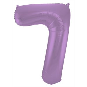 Folienballon Zahl 7 Lila Metallic Matt - 86 cm