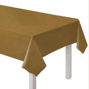 Tischdecke Gold Plastik 137 x 274cm