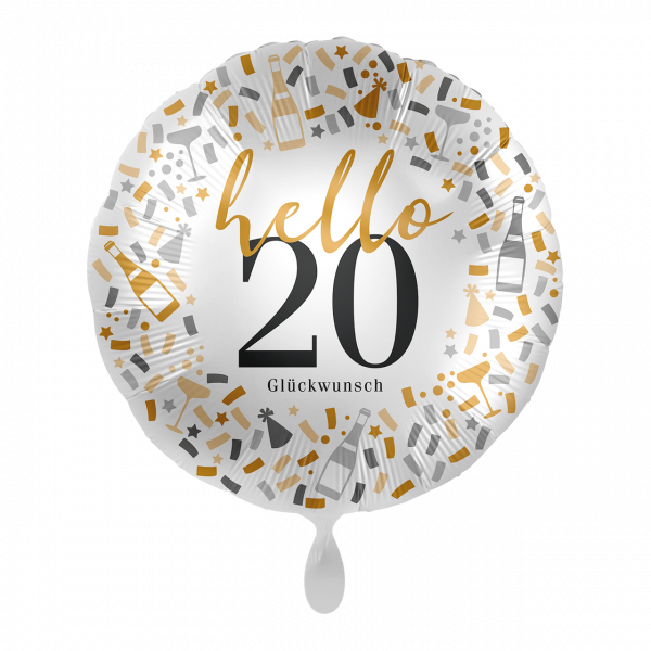 Folienballon - Hello 20 - 43cm