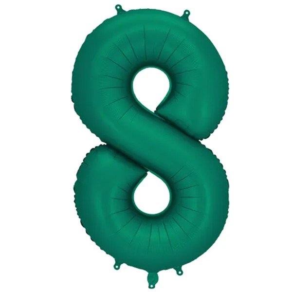 Folienballon Large 8 Flaschengrün 86cm