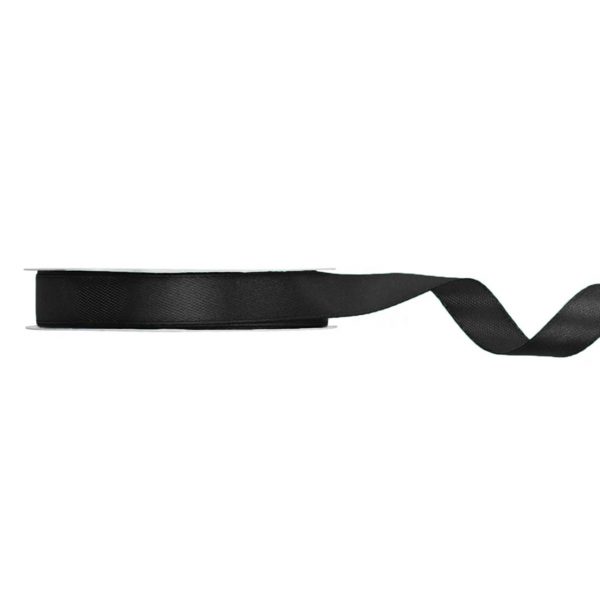 Satinband - Satin - 12mm - Schwarz