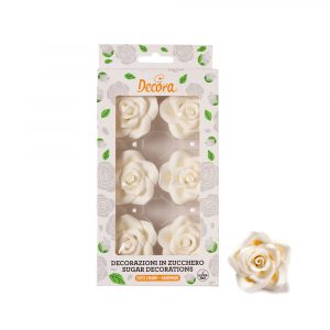 Decora Rosen weiß 6 Stück