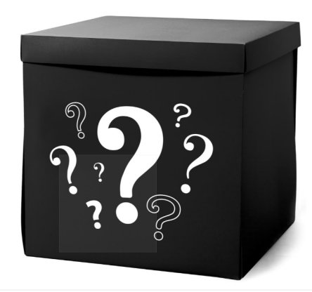 Surprise Box - Schwarz mit Fragezeichen