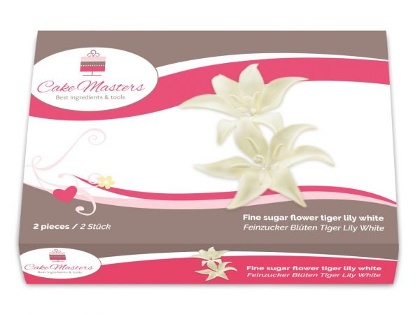 Cake-Masters Feinzucker Blüten Tiger Lily White 2er