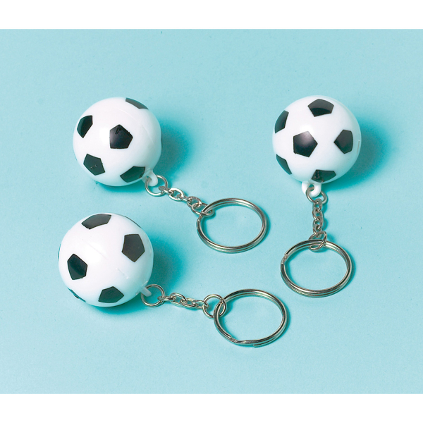 12 Schlüsselanhänger Championship Soccer Plastik 2,8 x 2,8