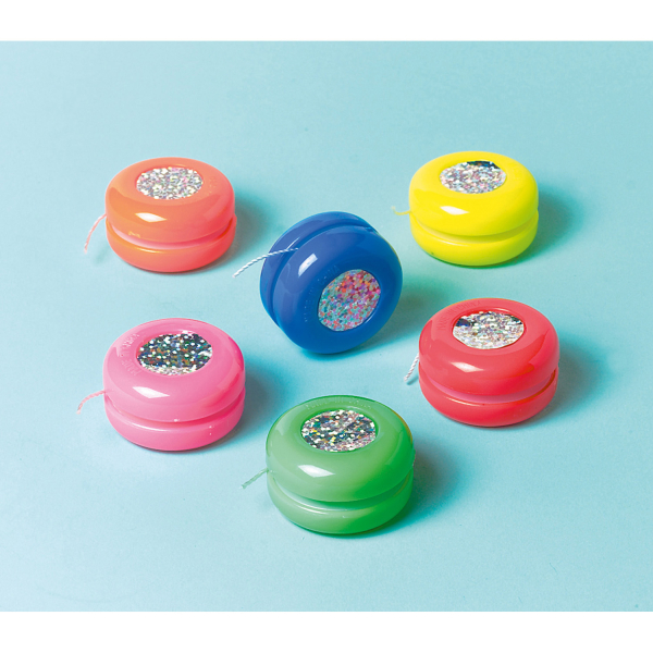 12 Jo-Jos Disco Plastik 3,5 x 3,5 x 1,6 cm