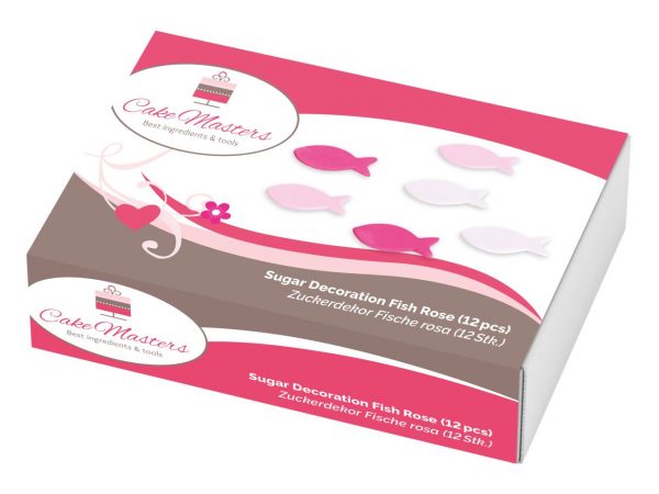 Cake-Masters Zuckerdekor Fische rosa 12 Stück