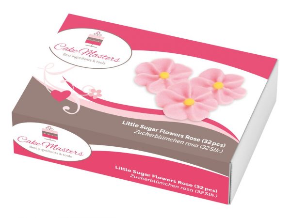 Cake-Masters Blümchen Zucker rosa 32 Stück