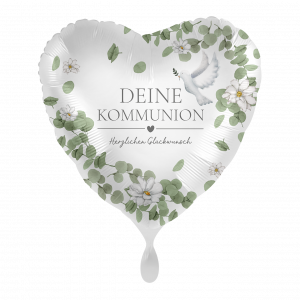 Folienballon " Deine Kommunion Herzlichen Glückwunsch" 43 cm